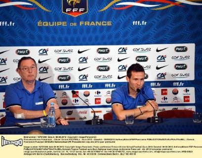 Pressekonferenz Frankreich - Olivier Giroud FOOTBALL : Euro 2012 - Donetsk - 06 09 2012 AnthonyBibard FEP Panoramic 