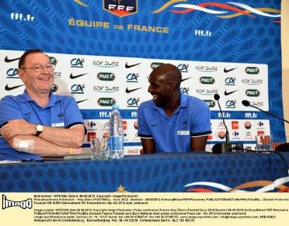 Pressekonferenz Frankreich - Alou Diarra FOOTBALL : Euro 2012 - Donetsk - 06 09 2012 AnthonyBibard FEP Panoramic 