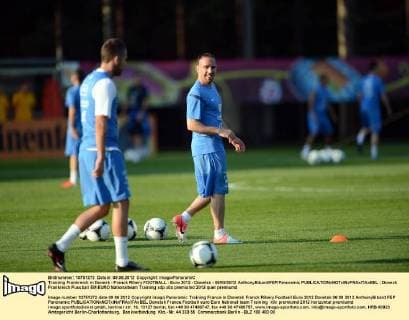 Training Frankreich in Donezk - Franck Ribery FOOTBALL : Euro 2012 - Donetsk - 06 09 2012 AnthonyBibard FEP Panoramic 