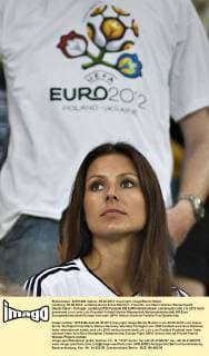 Lemberg, 09.06.2012, Lemberg Arena Silvia Meichel - Freundin von Mario Gomez (Deutschland) Deutschland - Portugal