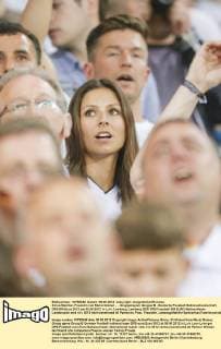 Silvia Meichel, Freundin von Mario Gomez - - Gruppenspiel, Gruppe B , Deutsche Fussball Nationalmannschaft, DFB EM Euro 2012 am 09.06.2012 in Lviv, Lemberg