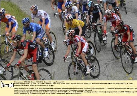 Bradley Wiggins from Sky Team CYCLISME : Dauphine Libere 2012 - 7 eme Etape - Morzine to Chatel - 10 06 2012 PhotoNews Panoramic 