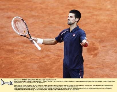 Novak Djokovic (SER) TENNIS : Finale Messieurs - Roland Garros - J15 - 10 06 2012 GwendolineLeGoff Panoramic 