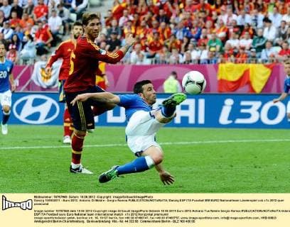 Danzig 10 06 2011 - Euro 2012: Antonio Di Natale - Sergio Ramos 