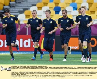 10.06.2012. Kiev, Ukraine. Sweden head coach Erik Hamren during a training session at the Olympic stadium in Kiev on June 10 , 2012, on the eve of the team s Euro 2012 opening football match. xMaloletkaxEvgeniyx  ActionPlus11288167