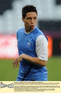 Football - UEFA Euro 2012 - France Training Samir Nasri of France during training at the Donbass Arena, Donetsk, Ukraine 
