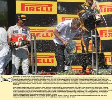 Motorsports: FIA Formula One World Championship 2012, Grand Prix of Canada, 4 Lewis Hamilton (GBR, Vodafone McLaren Mercedes), Martin Whitmarsh (GBR, Teamchef Vodafone McLaren Mercedes), xHOCHxZWEIx