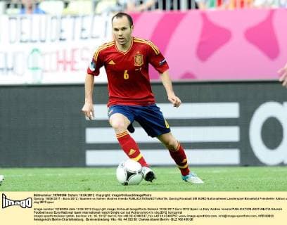 Danzig, 10 06 2011 - Euro 2012 Spanien vs Italien: Andres Iniesta 