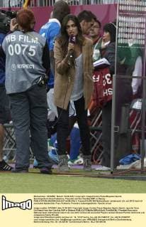 Sportreporterin Sara Carbonero, Freundin von Iker Casillas ESP, in Danzig - 