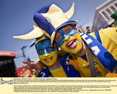 Kiew 11.06.2012, Fanzone Ukrainische Fans Europameisterschaft