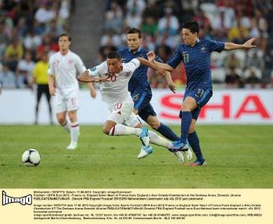 Football - UEFA Euro 2012 - France vs. England Samir Nasri of France fouls England s Alex Oxlade-Chamberlain at the Donbass Arena, Donetsk, Ukraine 