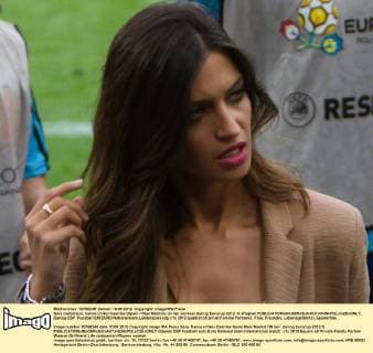Sara Carbonero, fiance of Iker Casillas (Spain Real Madrid), on her workset during Eurocup 2012. G.xKaplan 