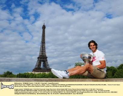 Rafael Nadal (esp) TENNIS : Roland Garros - Nadal - Paris - 11 06 2012 COUVERCELLE TENNISMAG PANORAMIC 