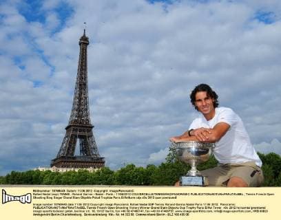Rafael Nadal (esp) TENNIS : Roland Garros - Nadal - Paris - 11 06 2012 COUVERCELLE TENNISMAG PANORAMIC 