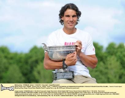 Rafael Nadal (esp) TENNIS : Roland Garros - Nadal - Paris - 11 06 2012 COUVERCELLE TENNISMAG PANORAMIC 