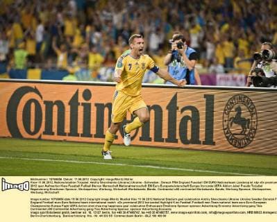 Kiew 11.06.2012, Nationalstadion Torjubel: Andriy Shevchenko (Ukraine) Ukraine - Schweden