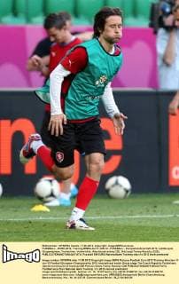 FUSSBALL - EURO 2012, Training BRESLAU,11.JUN.12 - FUSSBALL - Europameisterschaft 2012, Länderspiel, Gruppenphase, Tschechien, Vorberichte, Abschlusstraining CZE. Bild zeigt Tomas Rosicky (CZE). 
