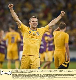 Kiew 11.06.2012, Nationalstadion Jubel: Andriy Shevchenko (Ukraine) Ukraine - Schweden