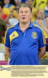 Oleh Blokhin, coach of Ukraine, poses for photograph before the Group D match between Sweden and Ukraine at the Euro 2012 football championships in Kiev, capital of Ukraine, June 11, 2012. Ukraine won 2-1. (Xinhua Li Jundong)(lm) UKRAINE-KIEV-EURO 2012-GROUP D-UKRAINE VS SWEDEN 