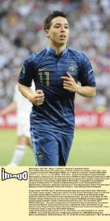Samir NASRI (FRA),Aktion,Einzelbild,angeschnittenes Einzelmotiv,Halbfigur,halbe Figur. Spiel 7,Gruppe D, Frankreich (FRA)-England (ENG), am 11.06.2012 in Donetsk. Fussball UEFA EURO 2012 P o l e n U k r a i n e vom 08.06. - 01.07.2012.