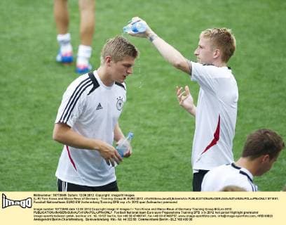 (L-R) Toni Kroos and Marco Reus of Germany - Training Group B: EURO 2012 xVIxWillemxJanxDijkdrentxIVx 971891