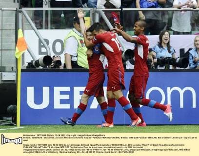 Breslau 12 06 2012 - Euro 2012: Jaroslav Plasil (Tschechien) Torjubel 