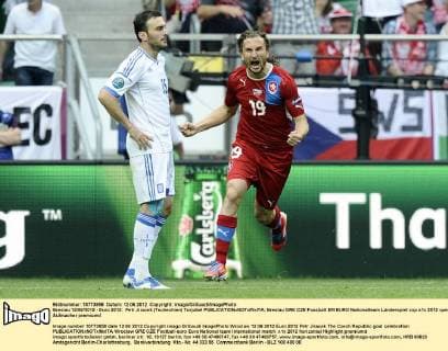 Breslau 12 06 2012 - Euro 2012: Petr Jiracek (Tschechien) Torjubel 