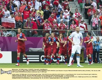 12.06.2012, Breslau, UEFA EURO 2012 GREECE VS CZECH REPUBLIC PETR JIRACEK Czech Republic Torjubel  BOR_20120612_1150