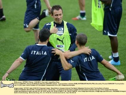 Antonio CASSANO, Antonio DI NATALE, Sebastian GIOVINCO (Italia) - Training Italien in Krakau allexsabba