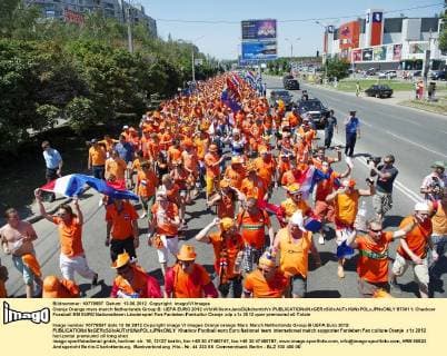 Oranje Orange mars march Netherlands Group B: UEFA EURO 2012 xVIxWillemxJanxDijkdrentxIVx 973011