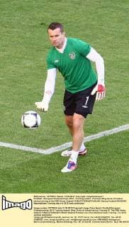 Football - European Championships 2012 - Training Ireland - Previews Shay Given of Ireland during training at the PGE Arena, Gdansk 