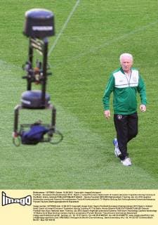 Football - European Championships 2012 - Spain v. Ireland Previews Head coach of Ireland, Giovanni Trapattoni during training at the Baltic Arena, Gdansk 