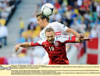 13.06.2012, Lviv - UEFA EURO 2012 - Denmark vs Portugal - FABIO COENTRAO, DENNIS ROMMEDAHL -  20120613nb011