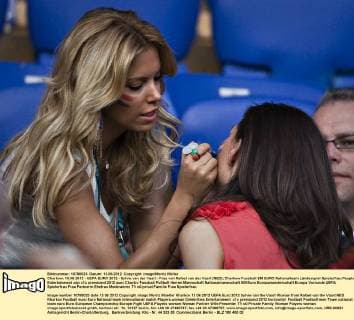 Charkow, 13.06.2012 - UEFA EURO 2012 - Sylvie van der Vaart - Frau von Rafael van der Vaart (NED)