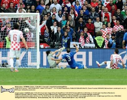 14.06.2012, Poznan - UEFA EURO 2012 - Italien vs Kroatien - - Tor von Mario Mandzukic 