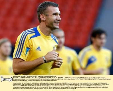 FUSSBALL - EURO 2012, UKR vs FRA, Training DONETSK,UKRAINE,14.JUN.12 - FUSSBALL - UEFA Europameisterschaft 2012 in Polen und der Ukraine, Länderspiel, Gruppenphase, Ukraine vs Frankreich, Vorberichte, Abschlusstraining Ukraine. Bild zeigt Andriy Shevchenko (UKR). 