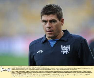 Football - European Championships 2012 Football - European Championships 2012 - England Training England s Steven Gerrard during training at the Olympic Stadium, Kiev, Ukraine 