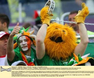 FUSSBALL - EURO 2012, DANZIG, 14.JUN.12 - FUSSBALL - UEFA Europameisterschaft 2012, Länderspiel, Gruppenphase, Irland. Bild zeigt einen Fan. 