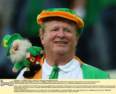 FUSSBALL - EURO 2012, DANZIG, 14.JUN.12 - FUSSBALL - UEFA Europameisterschaft 2012, Länderspiel, Gruppenphase, Irland. Bild zeigt einen Fan. 