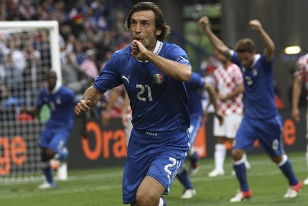 14.06.2012 POZNAN - UEFA EURO 2012 -POOL C - ITALY - CROATIA - Torjubel ANDREA PIRLO -  20120614CSKP4060