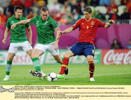Gdansk - SPAIN VS. REPUBLIC OF IRELAND) - RICHARD DUNNE - Jubel FERNANDO TORRES -  20120614LUK003