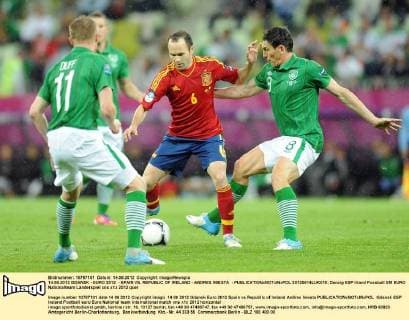 14.06.2012 GDANSK - EURO 2012 - SPAIN VS. REPUBLIC OF IRELAND - ANDRES INIESTA -  20120614LUK019
