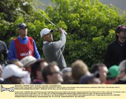 June 14, 2012: Tiger Woods in action during the first round of the 112th U.S. Open at The Olympic Club in San Francisco, California. GOLF 2012: 112th US Open JUN 14 - ZUMAcb8