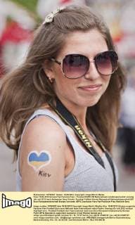 Kiew 15.06.2012 Ukraine Fan Fanzone Kiew