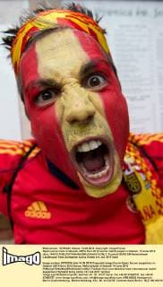 Spain soccer fans in Gdansk. UEFA Euro 2012 soccer match played in Gdansk, 14 June 2012 delu_140612 