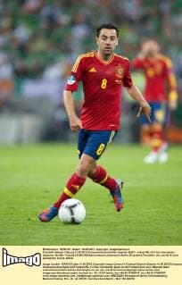 Fussball Gdansk Danzig 14.06.2012 Europameisterschaften Spanien (ESP) - Irland (IRL) 4:0 Xavi Hernandez (Spanien, No.08)