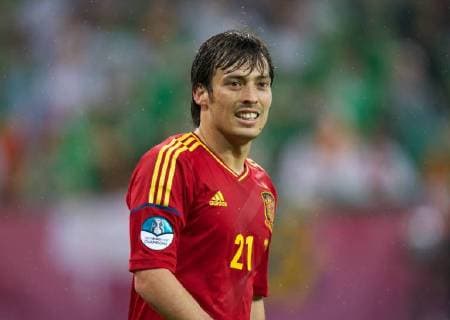 Fussball Gdansk Danzig 14.06.2012 Europameisterschaften Spanien (ESP) - Irland (IRL) 4:0 David Silva (Spanien, No.21)