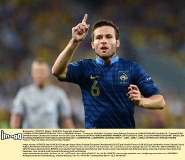 FUSSBALL EUROPAMEISTERSCHAFT 2012 VORRUNDE Ukraine - Frankreich 15.06.2012 Torjubel: Yohan Cabaye (Frankreich) 