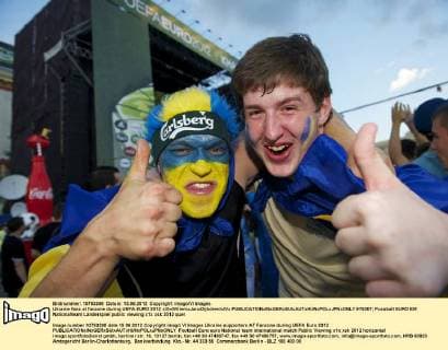 Ukraine fans at fanzone during UEFA EURO 2012 xVIxWillemxJanxDijkdrentxIVx 978207