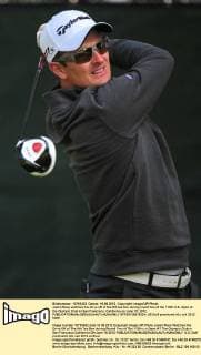 Justin Rose watches his drive off of the 5th tee box during round two of the 112th U.S. Open at the Olympic Club in San Francisco, California on June 15, 2012.  SFP20120615324
